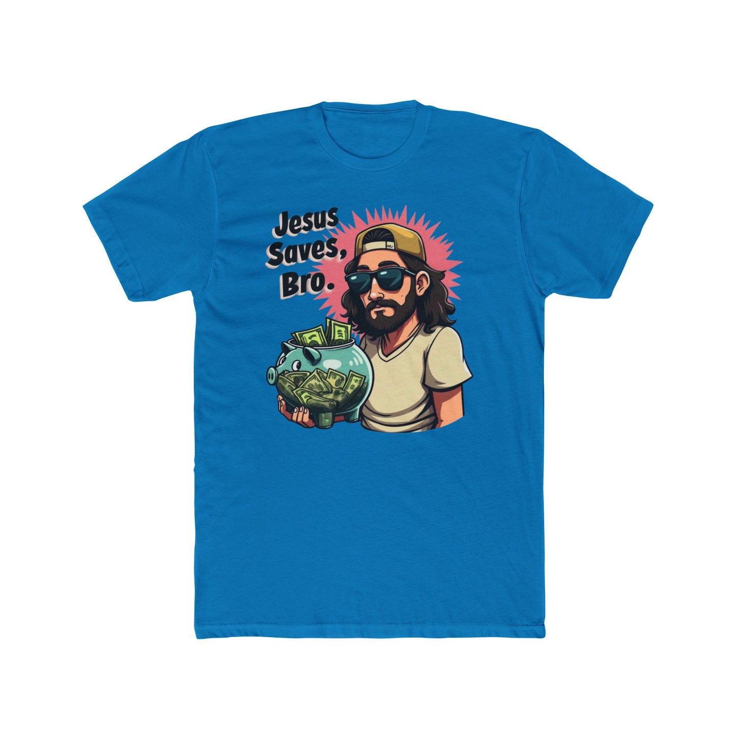 Jesus Saves, Bro' - Casual Wear, Funny Gift, Humor Shirt, Church Events, Everyday Style - Psychonaut Swag