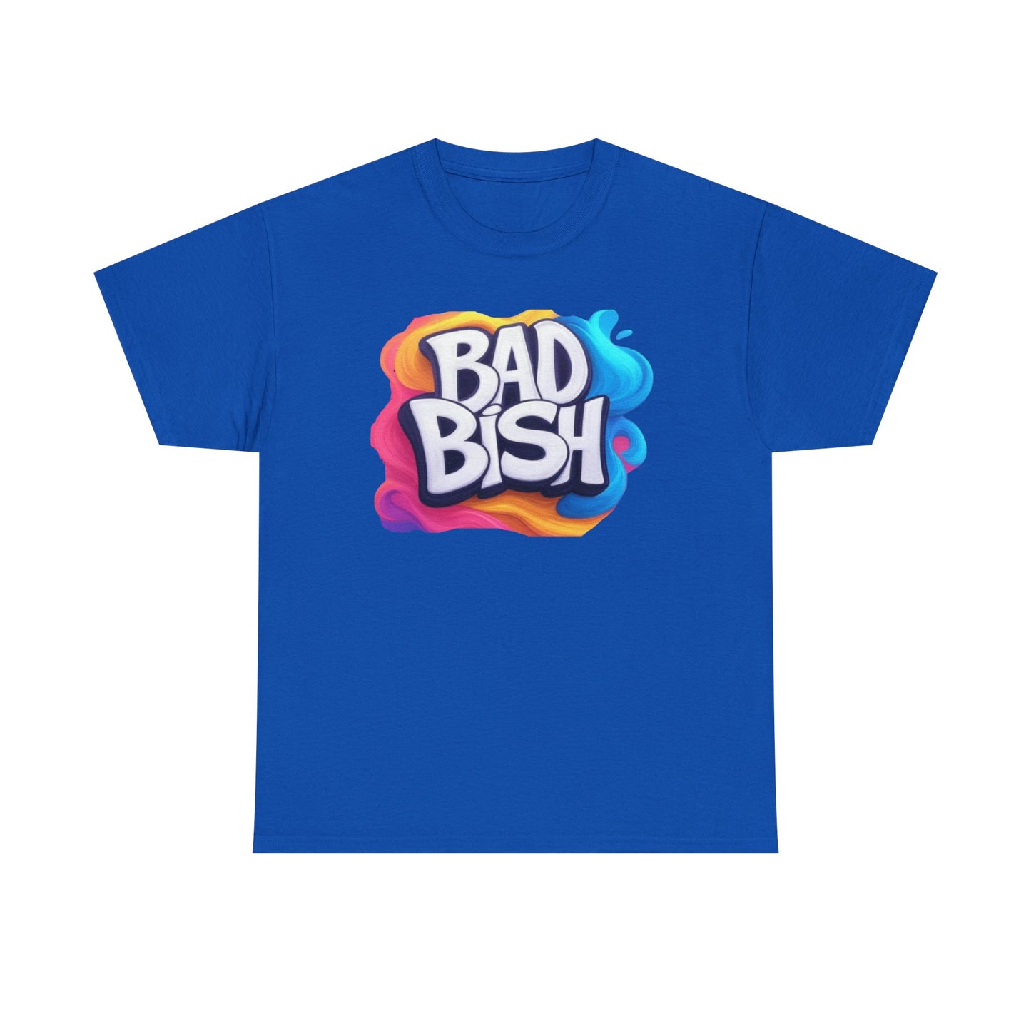 Colorful 'Bad Bish' Unisex Heavy Cotton Tee - Fun and Edgy T-Shirt for Confident Style - Psychonaut Swag
