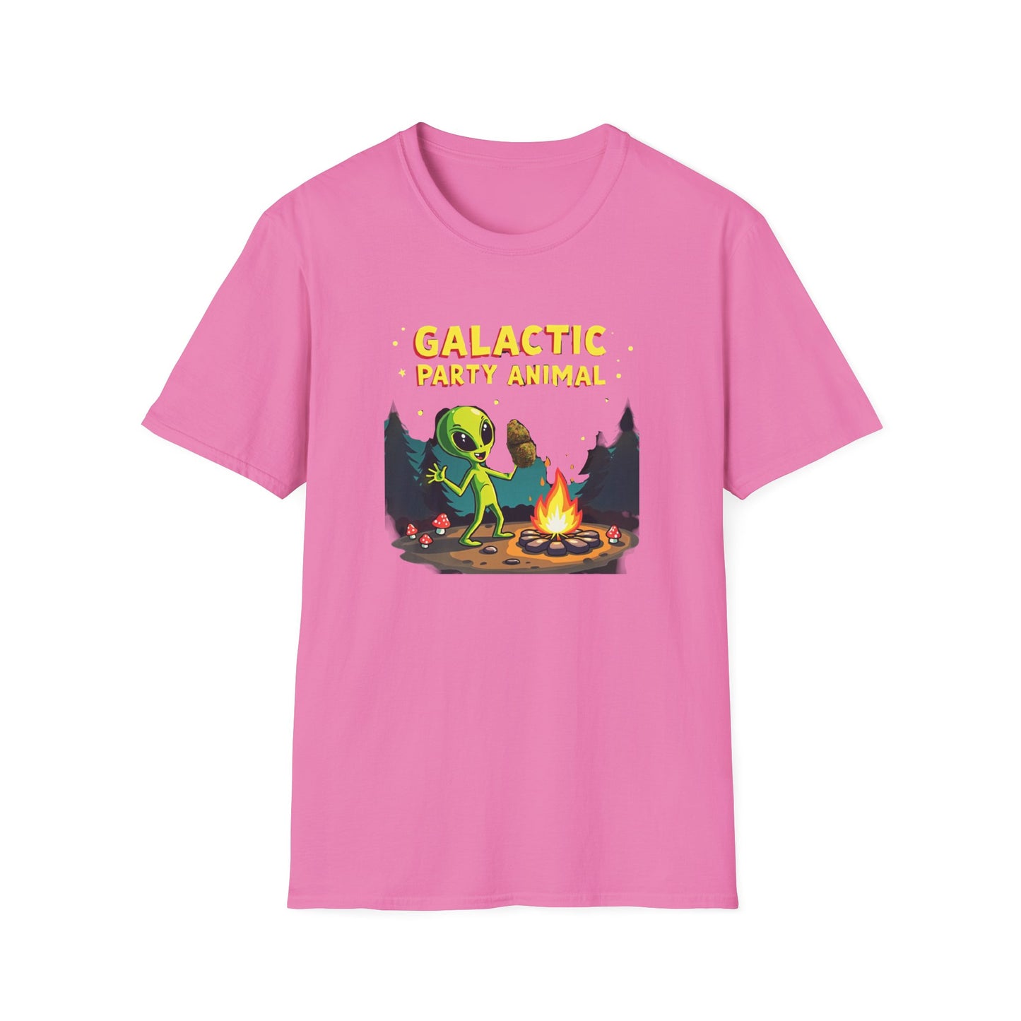Galactic Party Animal T-Shirt - Unisex Softstyle Tee for Fun Gatherings - Psychonaut Swag