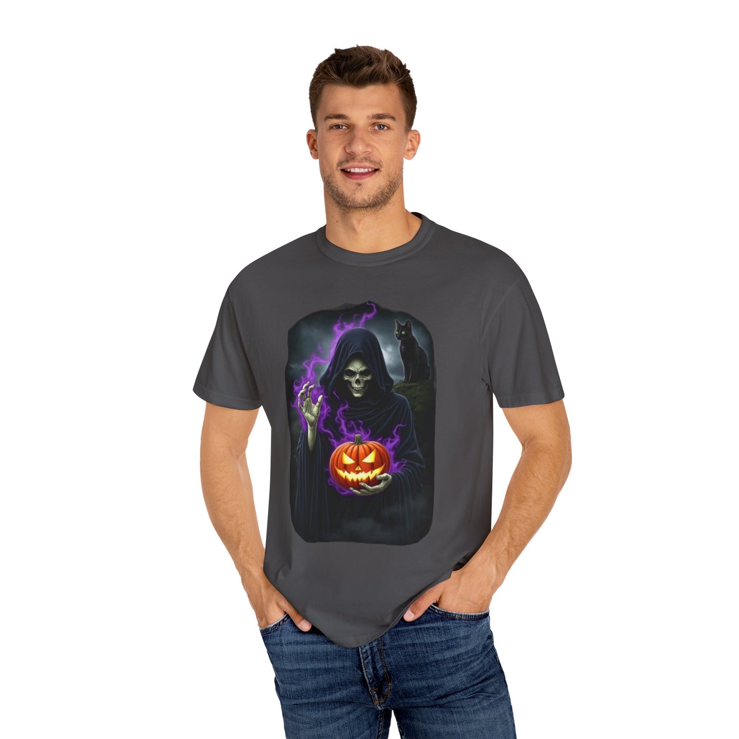 Spooky Halloween T-Shirt, Unisex Garment-Dyed Tee, Trick or Treat Shirt, Fall Fashion, Halloween Costume, Gift for Halloween Lovers