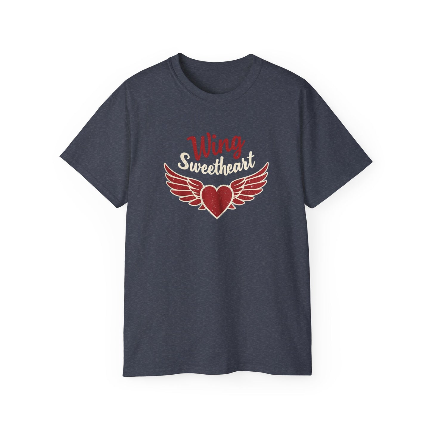 Wing Sweetheart Unisex Ultra Cotton Tee | Cute Graphic Shirt, Valentine's Day Gift, Trendy Casual Wear, Heart Theme Apparel, Unique T-Shirt - Psychonaut Swag