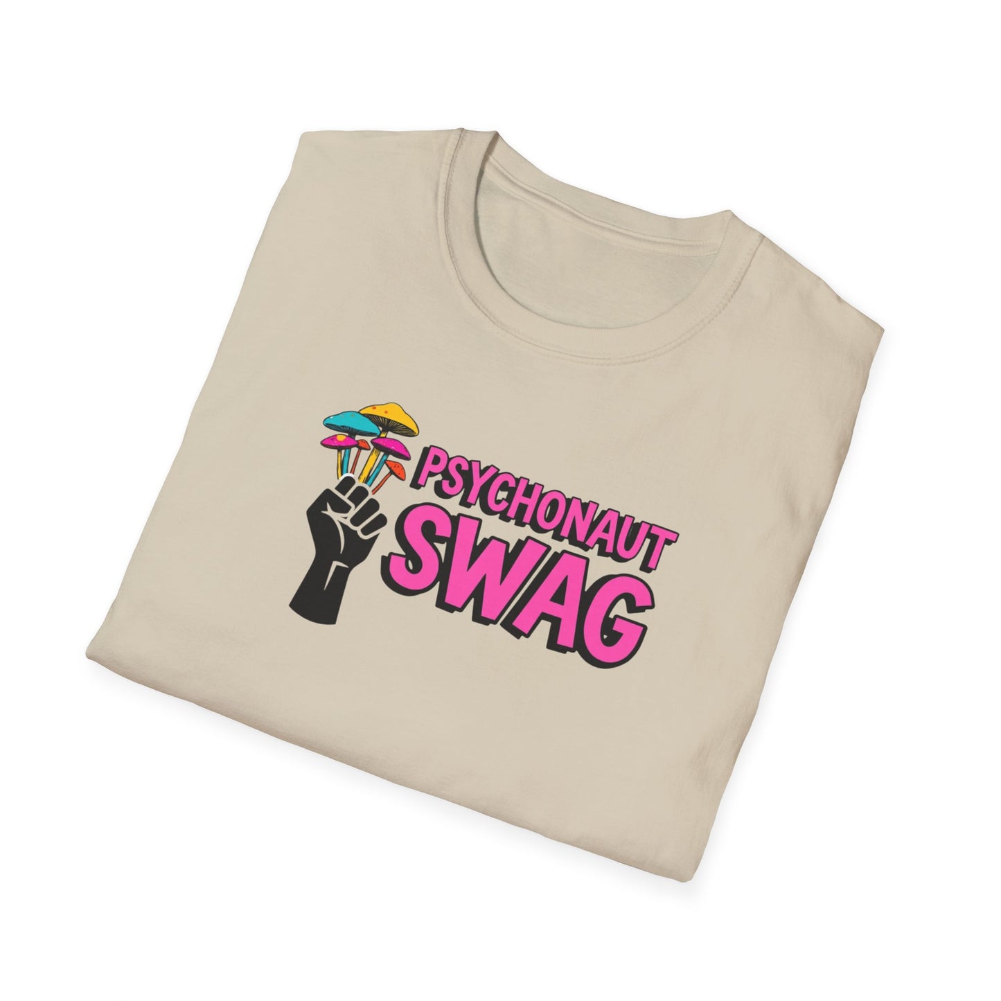 Fistful of Shrooms, Pyschonaut Swag Staple, Psychedelic Graphic T-Shirt, Humor Apparel for Psychedelic Lovers, Perfect for Festivals, Casual Wear, Gift for Friends - Psychonaut Swag