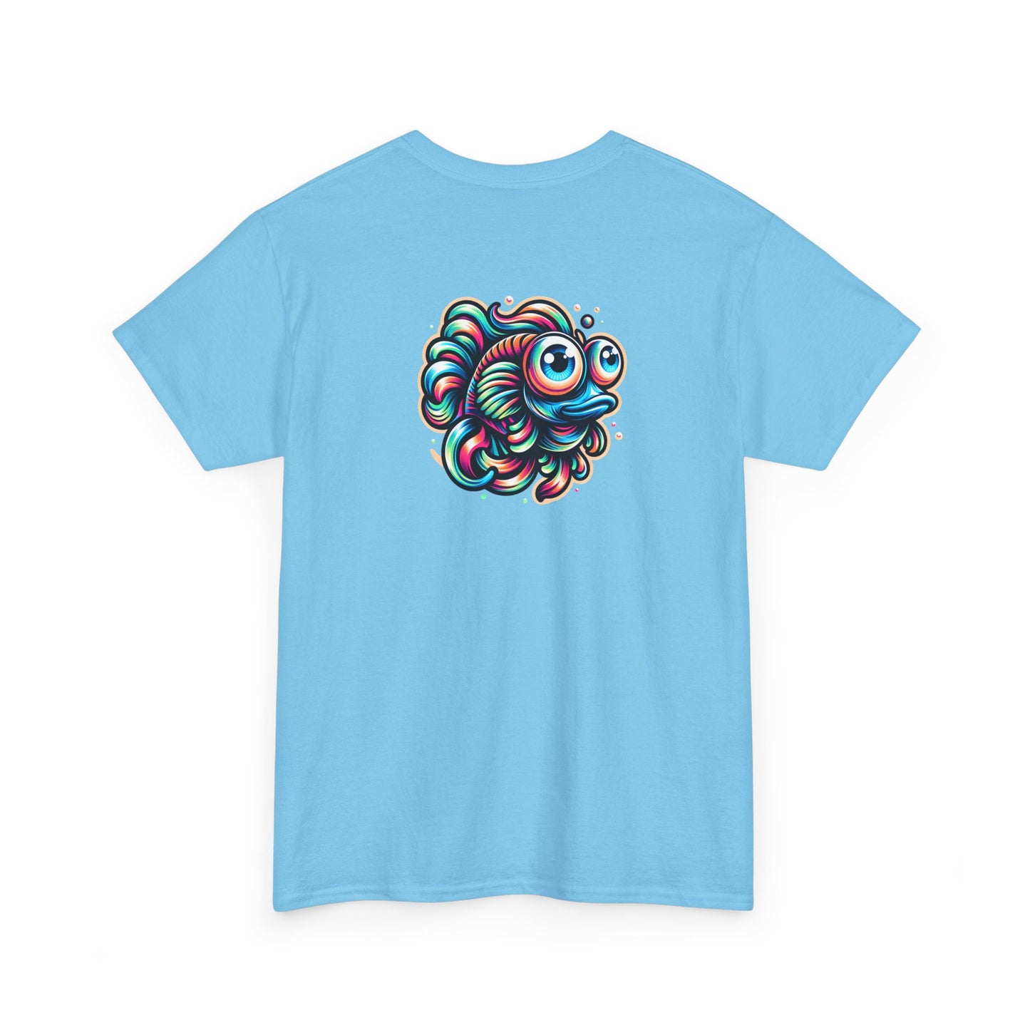 Psychedelic Fish Graphic Unisex Heavy Cotton Tee - Fun & Vibrant Apparel - Psychonaut Swag