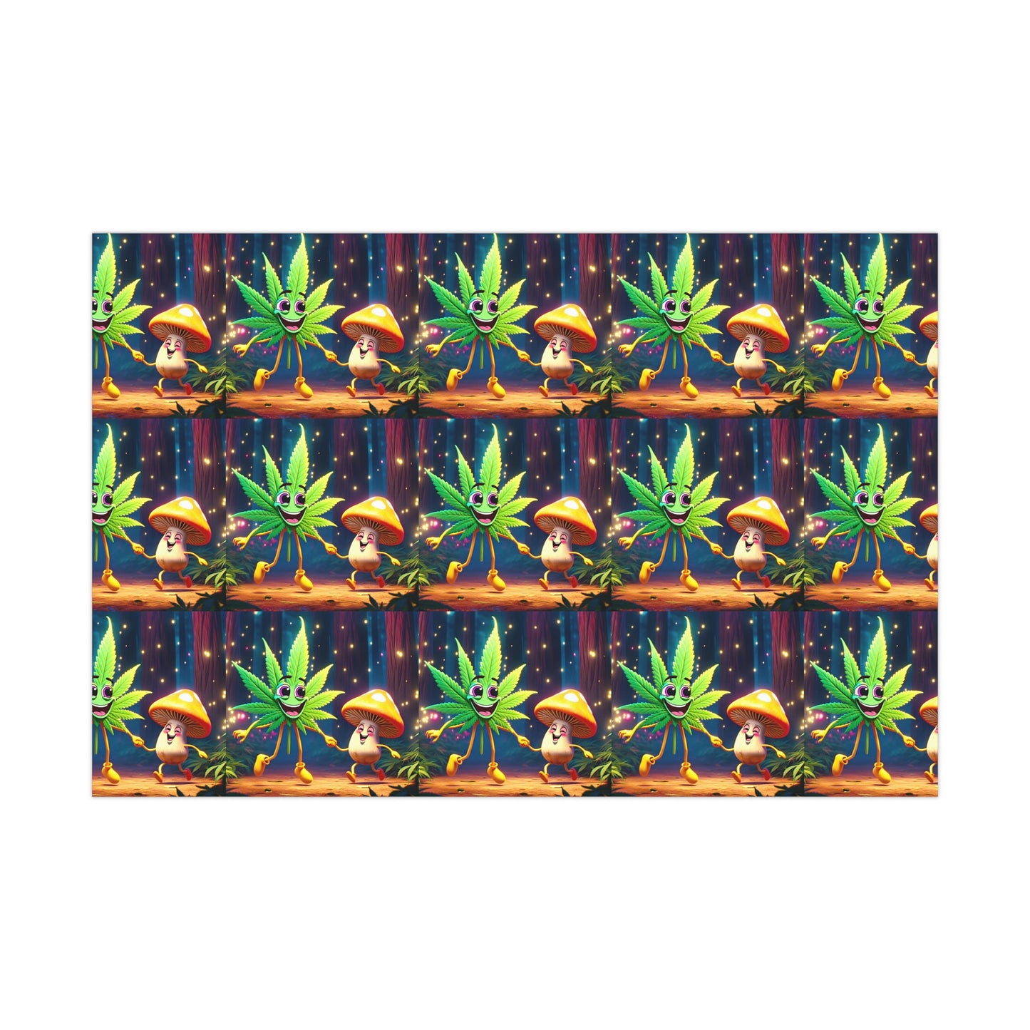 Gift Wrap Papers- Hemp leaf and friend - Psychonaut Swag