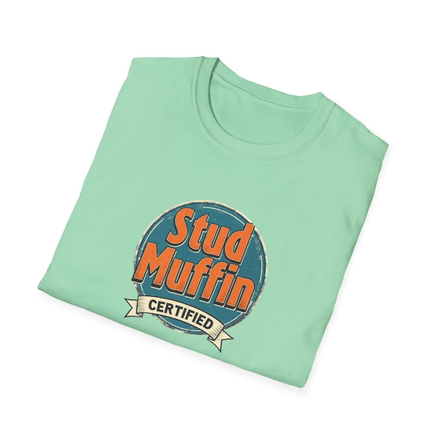 Stud Muffin Unisex Softstyle T-Shirt | Funny Gift for Dads, Birthdays, Father's Day, Casual Wear, Graphic Tee - Psychonaut Swag