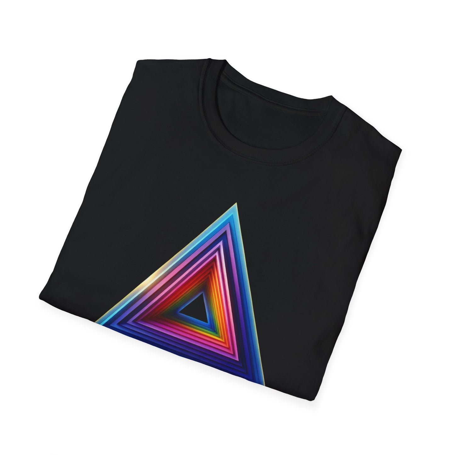 Triangle Rainbow, Unisex Softstyle T-Shirt - Psychonaut Swag