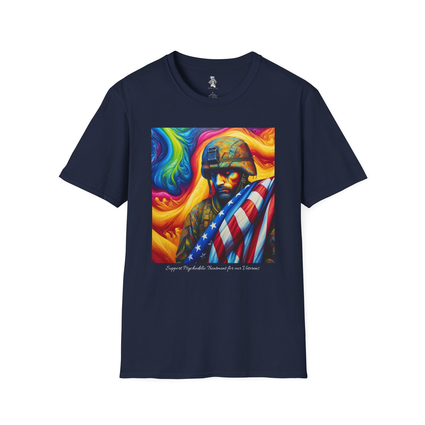 Support Psychedelic Research Awareness for Veterans T-Shirt - Psychonaut Swag