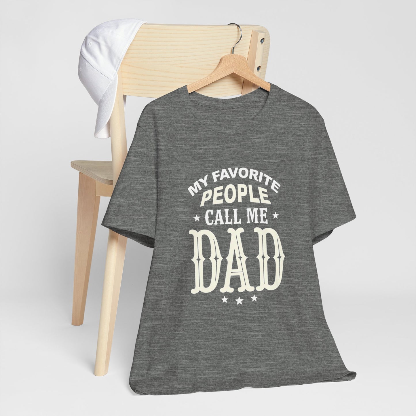 My favorite people call me Dad, Funny Dad T-Shirt - Unisex Jersey Tee for Father's Day - Psychonaut Swag