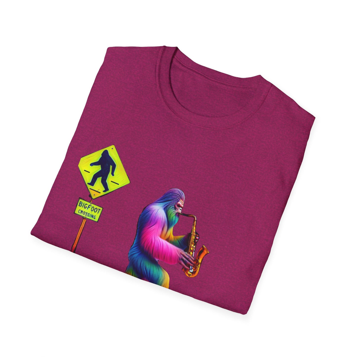 Sax-Squatch, Unisex Softstyle T-Shirt - Psychonaut Swag