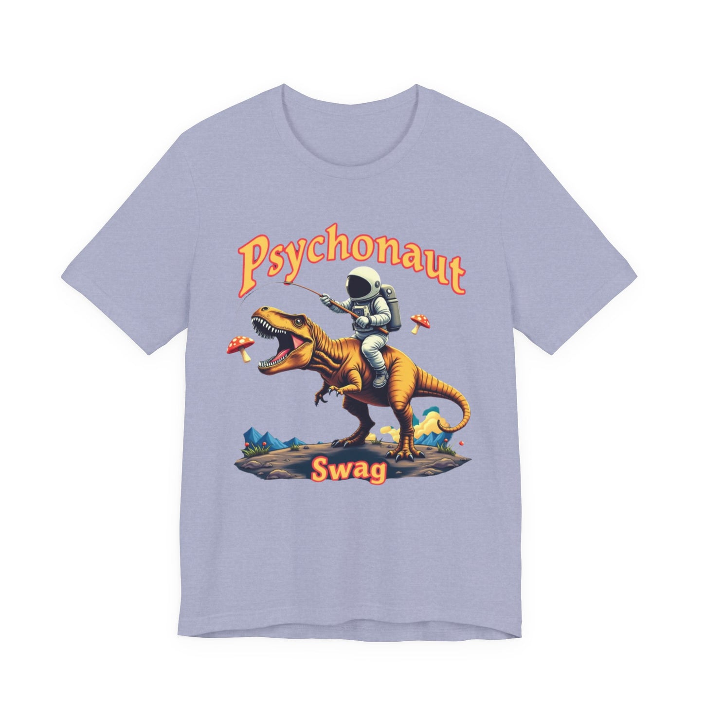 Psychonaut T-Rex Tee - Cool Retro Unisex Jersey Short Sleeve Shirt, Perfect for Gifts, Festivals, and Everyday Wear - Psychonaut Swag
