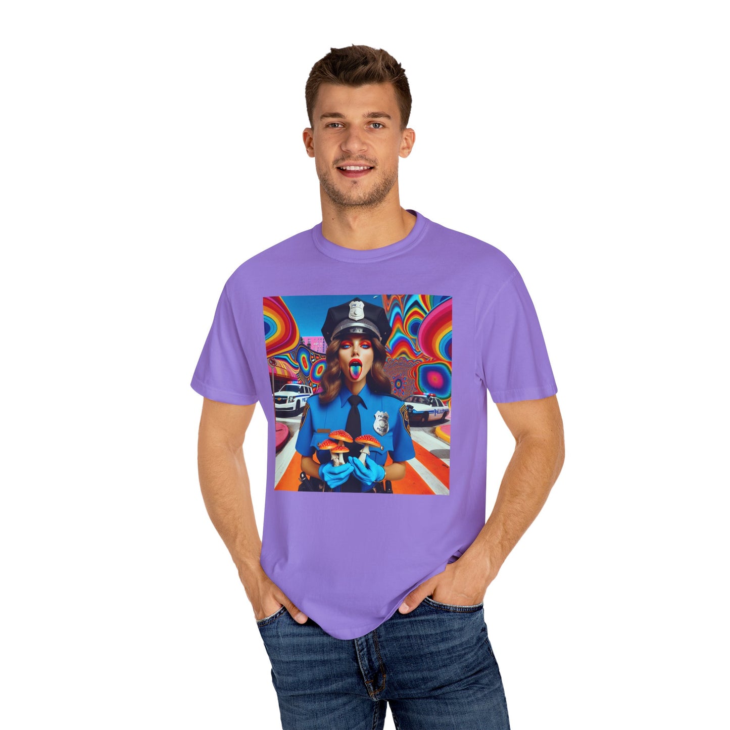 Holding, Unisex Garment-Dyed T-shirt - Psychonaut Swag
