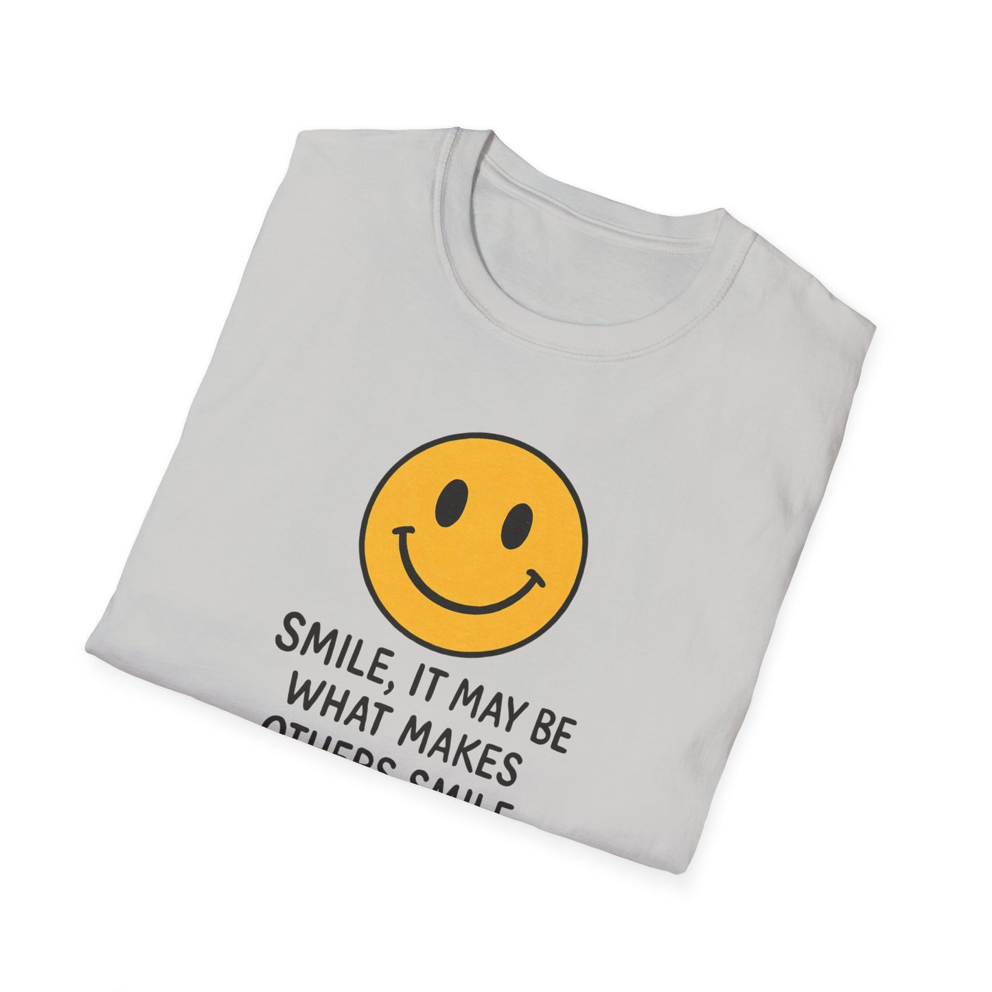 Smile Encouragement T-Shirt, Positive Vibes Tee, Unisex Graphic Shirt, Gift for Friends, Casual Wear, Everyday Comfort - Psychonaut Swag