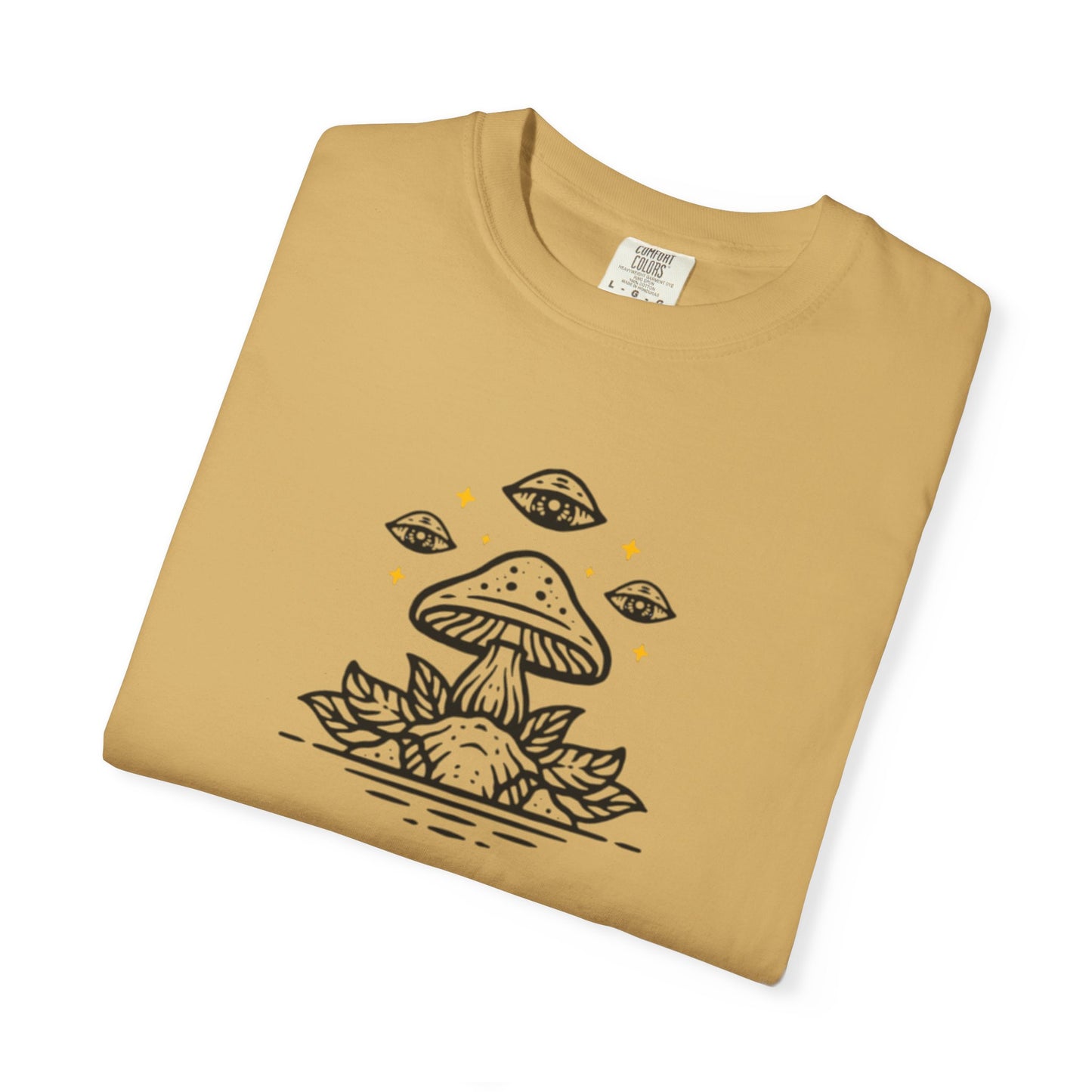 Mushroom Gift from Visitors, Unisex Garment-Dyed T-shirt - Psychonaut Swag