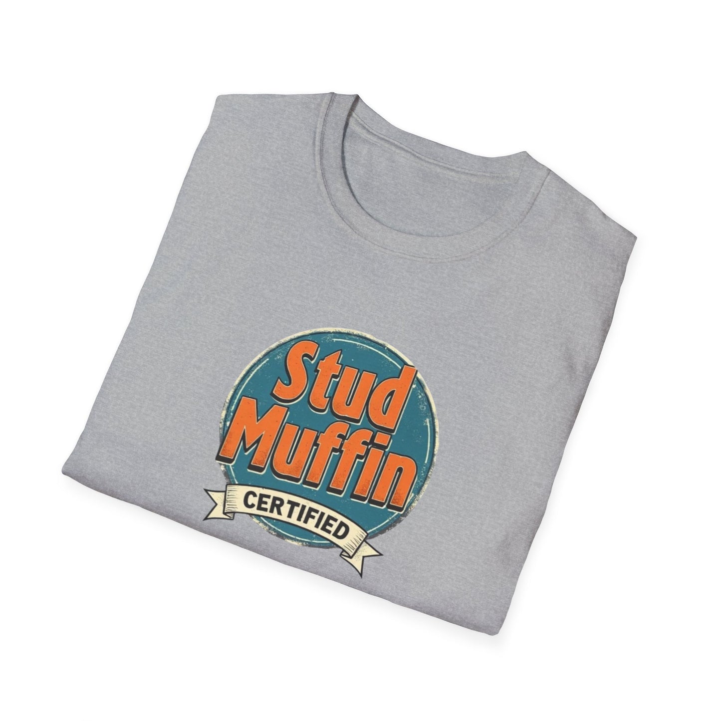 Stud Muffin Unisex Softstyle T-Shirt | Funny Gift for Dads, Birthdays, Father's Day, Casual Wear, Graphic Tee - Psychonaut Swag