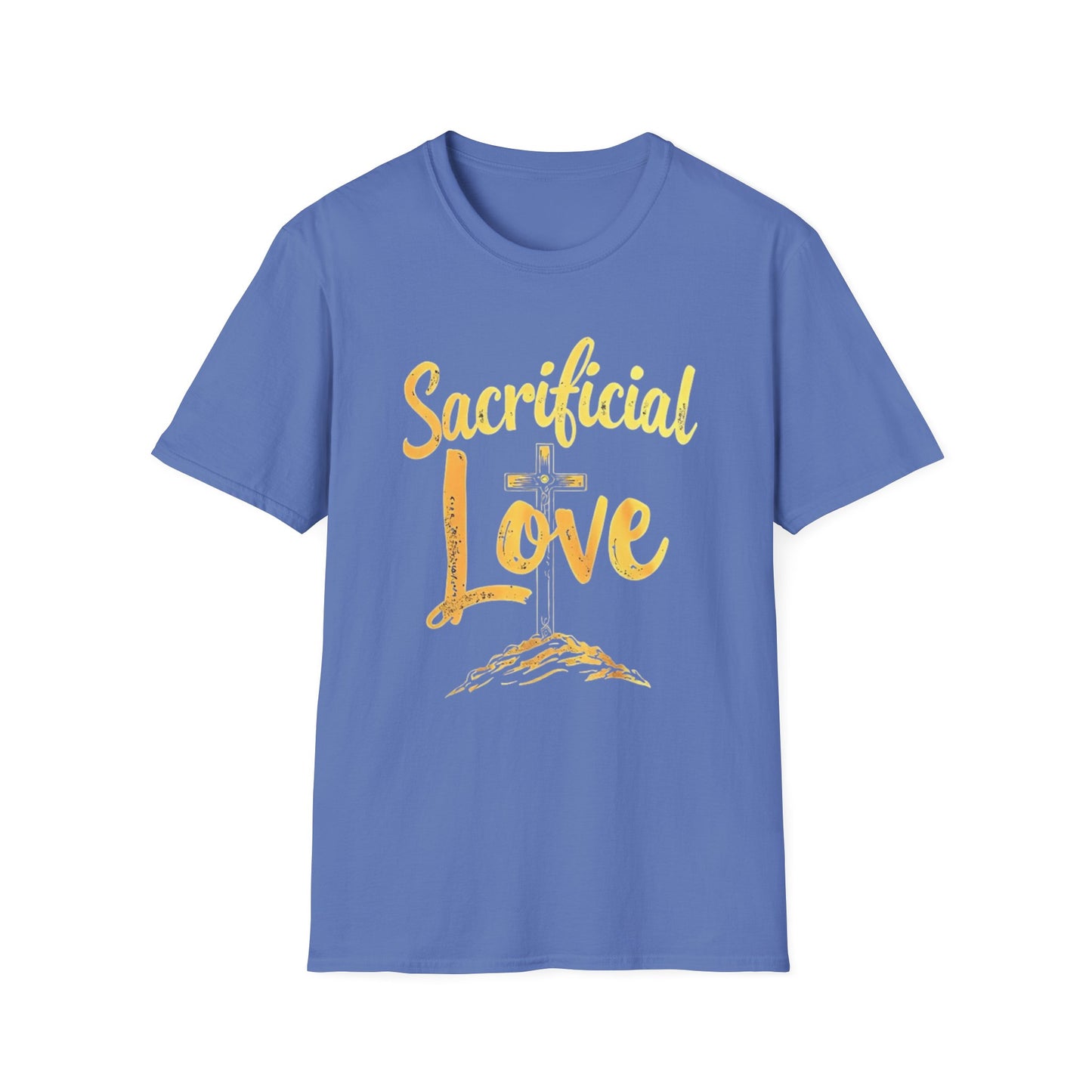 Sacrificial Love Unisex Softstyle T-Shirt - Faith-Inspired Casual Wear - Psychonaut Swag