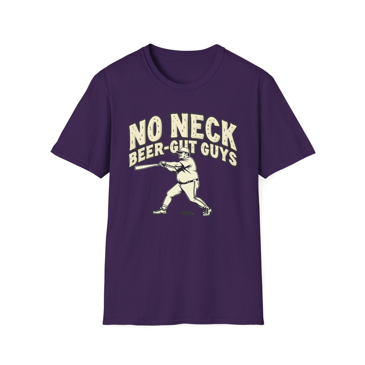 No Neck Beer Gut Guys T-Shirt | Unisex Softstyle Tee, Humor Apparel, Funny Gift for Beer Lovers, Casual Wear, Funny Saying Shirt - Psychonaut Swag