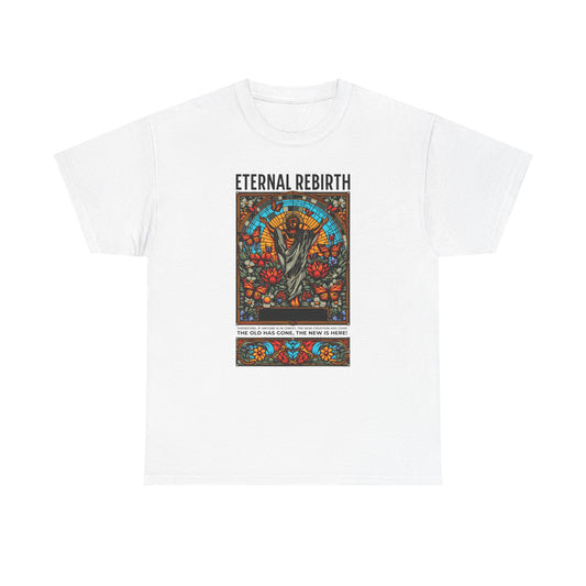 Eternal Rebirth Tee — Floral Mandala Stag Graphic T-Shirt