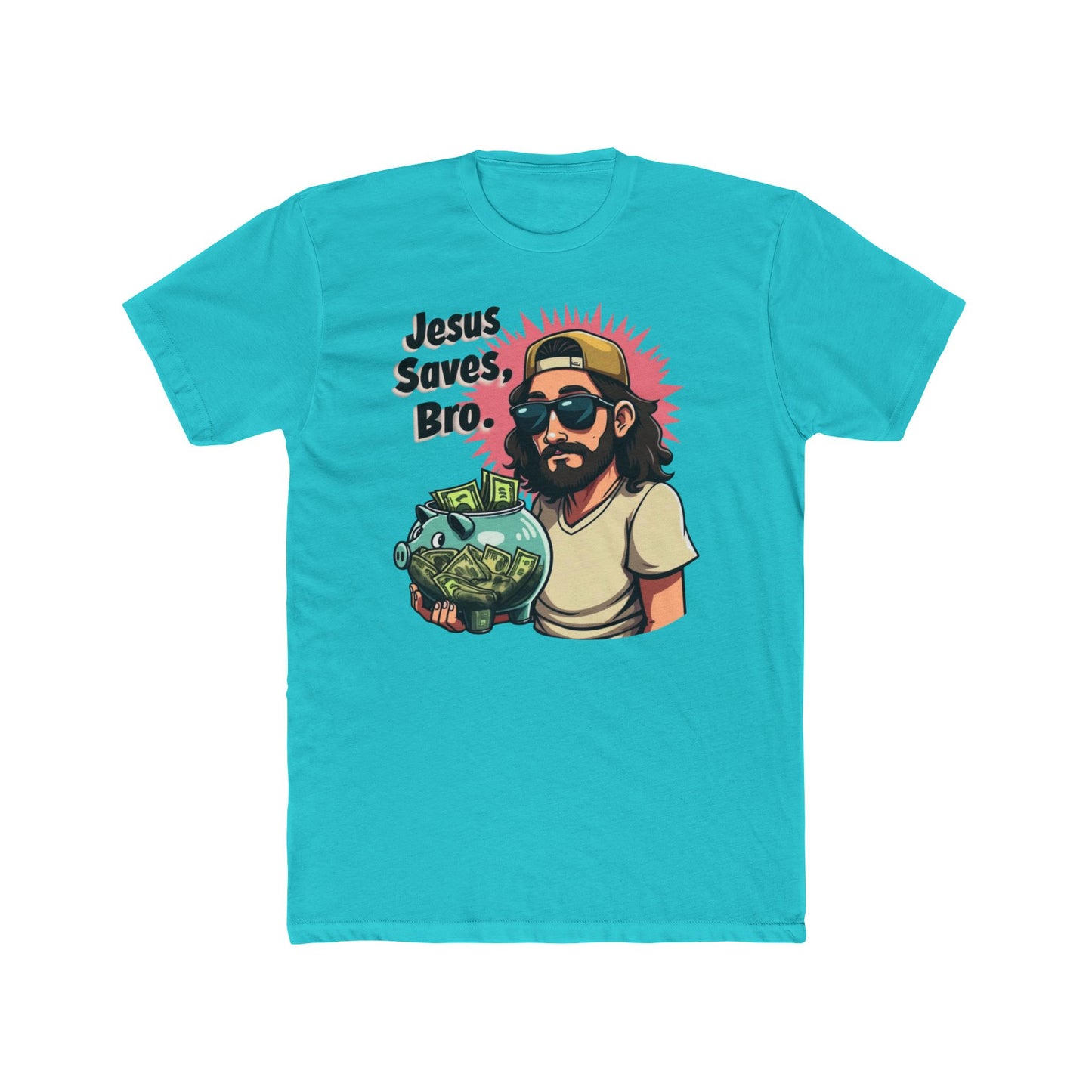 Jesus Saves, Bro' - Casual Wear, Funny Gift, Humor Shirt, Church Events, Everyday Style - Psychonaut Swag