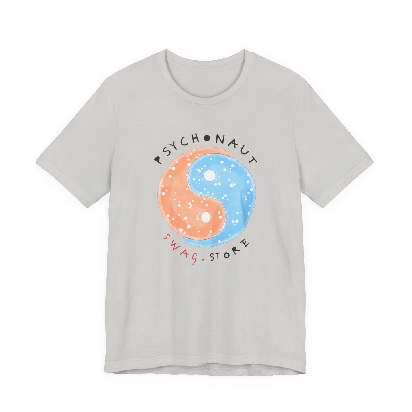 Psychedelic Yin Yang Graphic Tee, Relaxed Fit Short Sleeve T-Shirt, Unisex Casual Wear, Gift for Psychonauts and Free Spirits