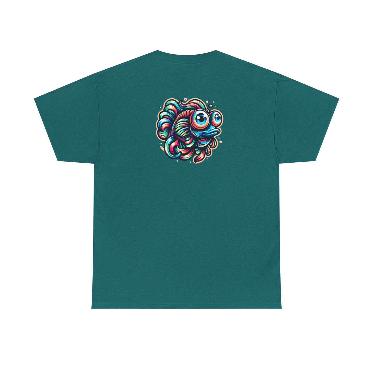 Psychedelic Fish Graphic Unisex Heavy Cotton Tee - Fun & Vibrant Apparel - Psychonaut Swag