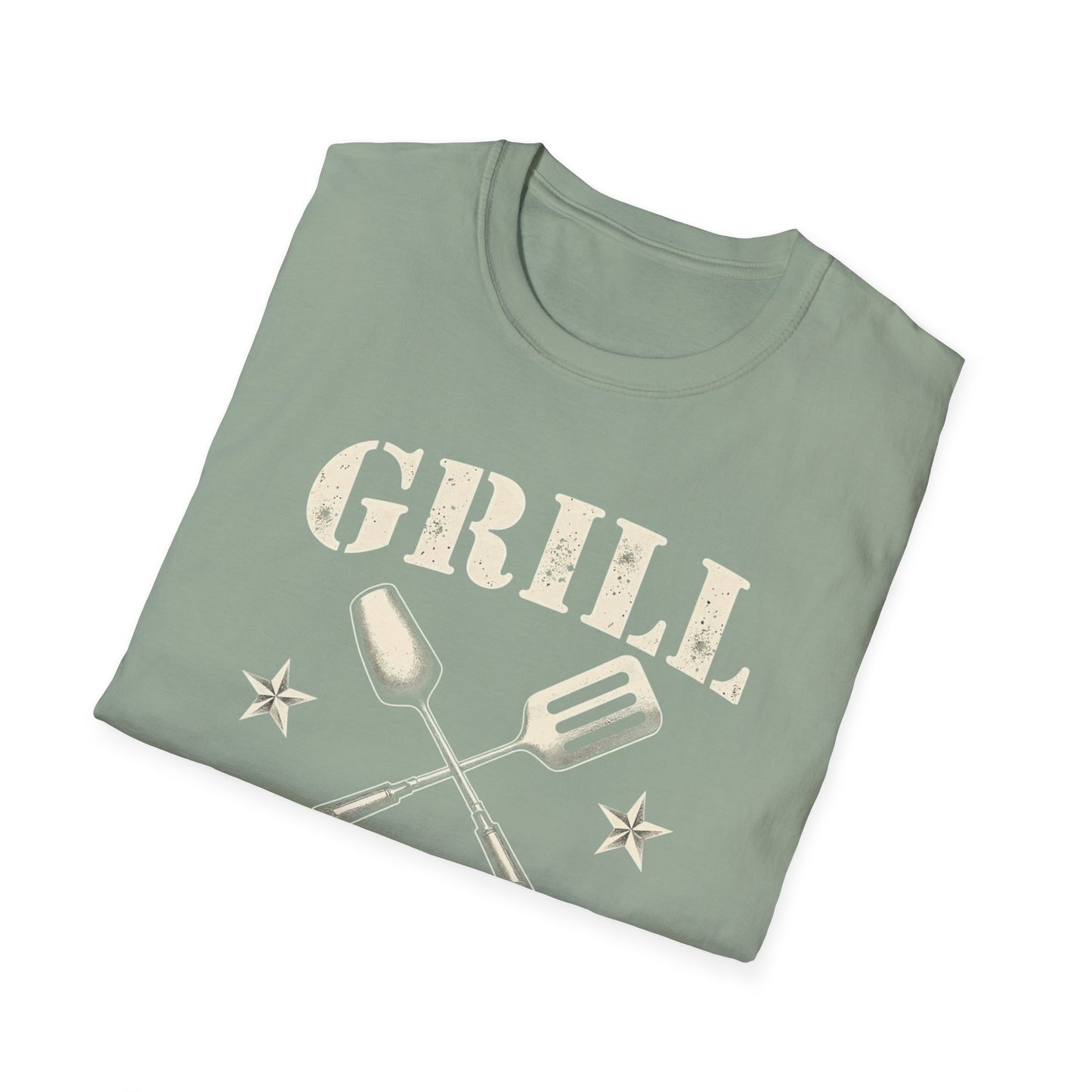 Grill Sergeant T-Shirt, Unisex Softstyle Tee, BBQ Gift, Father's Day Shirt, Grilling Apparel - Psychonaut Swag