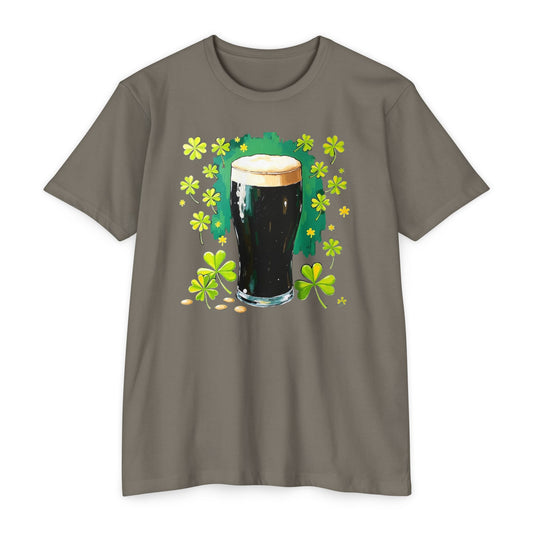 St. Patrick's Day Pint T-Shirt — Irish Beer Shamrock Design