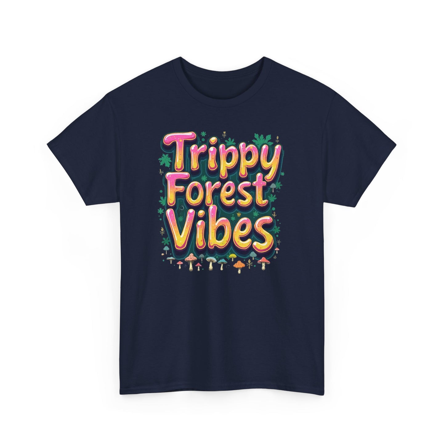 Trippy Forest Vibes Tee, Unisex Cotton T-Shirt, Bohemian Graphic Tee, Psychedelic Shirt, Nature Lover Gift, Festival Apparel - Psychonaut Swag
