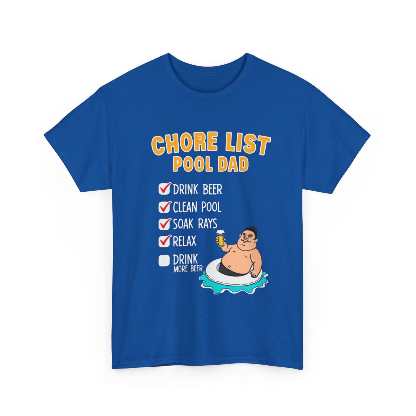 Chore List Pool Dad T-Shirt, Summer BBQ Tee, Father's Day Gift, Relaxation Shirt, Unisex Beachwear - Psychonaut Swag