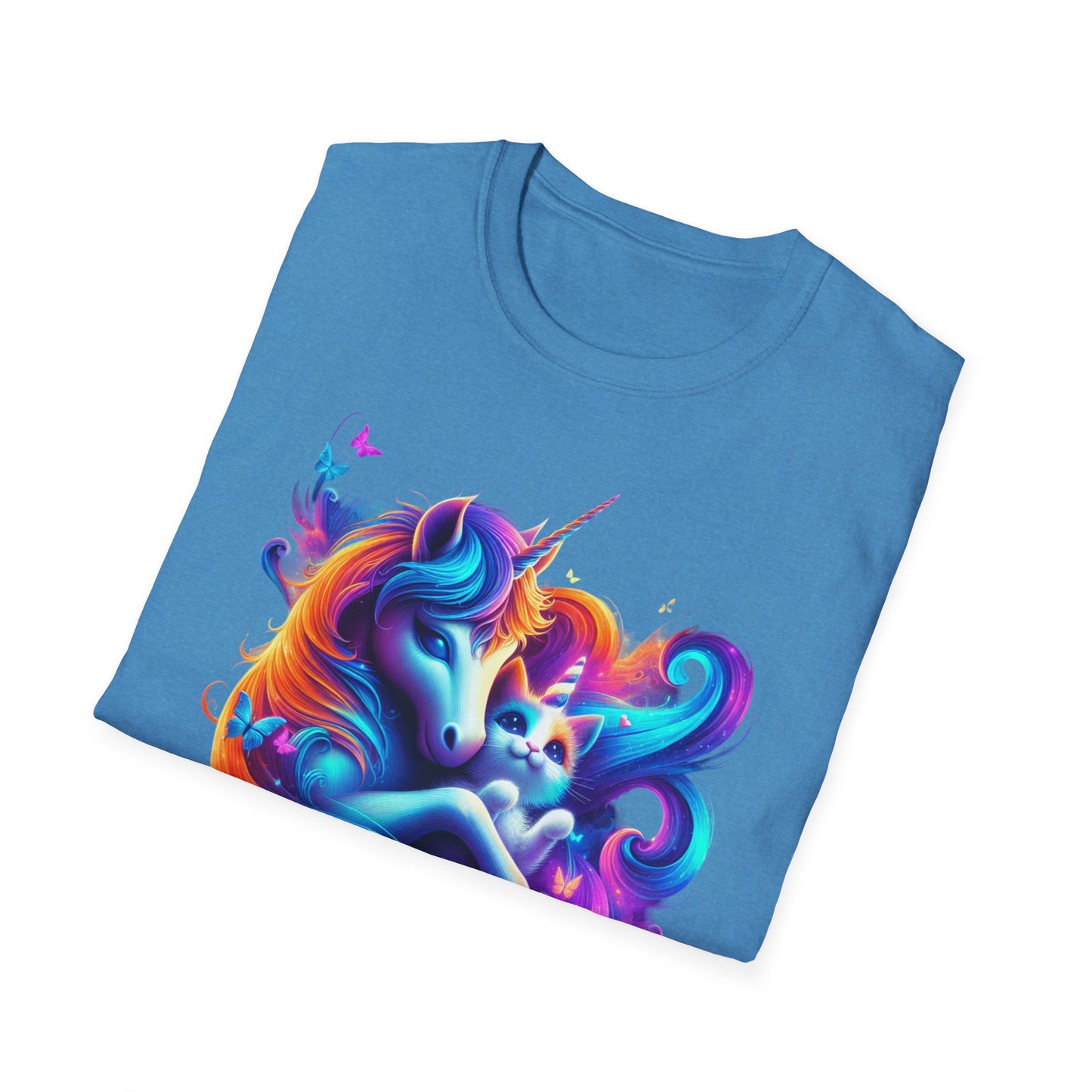 Unicorn with Caticorn Unisex T-Shirt - Magic of Unicorns hugging the Caticorns - Psychonaut Swag