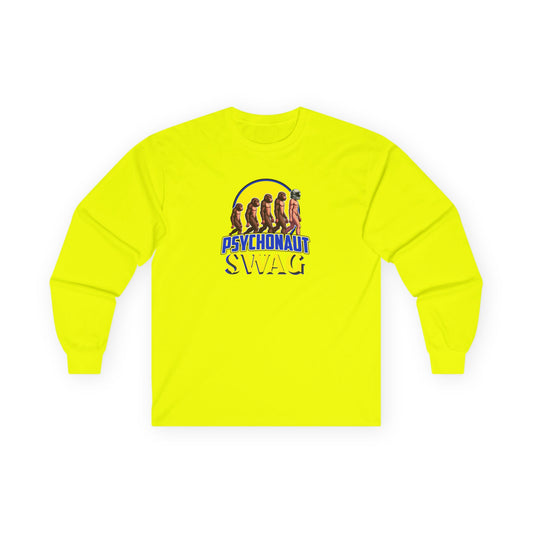 Psychonaut swag, small biz Long Sleeve Tee - Unisex Cotton Shirt for Festival Vibes, Casual Wear, Gift for Music Lovers, Streetwear, Retro Style