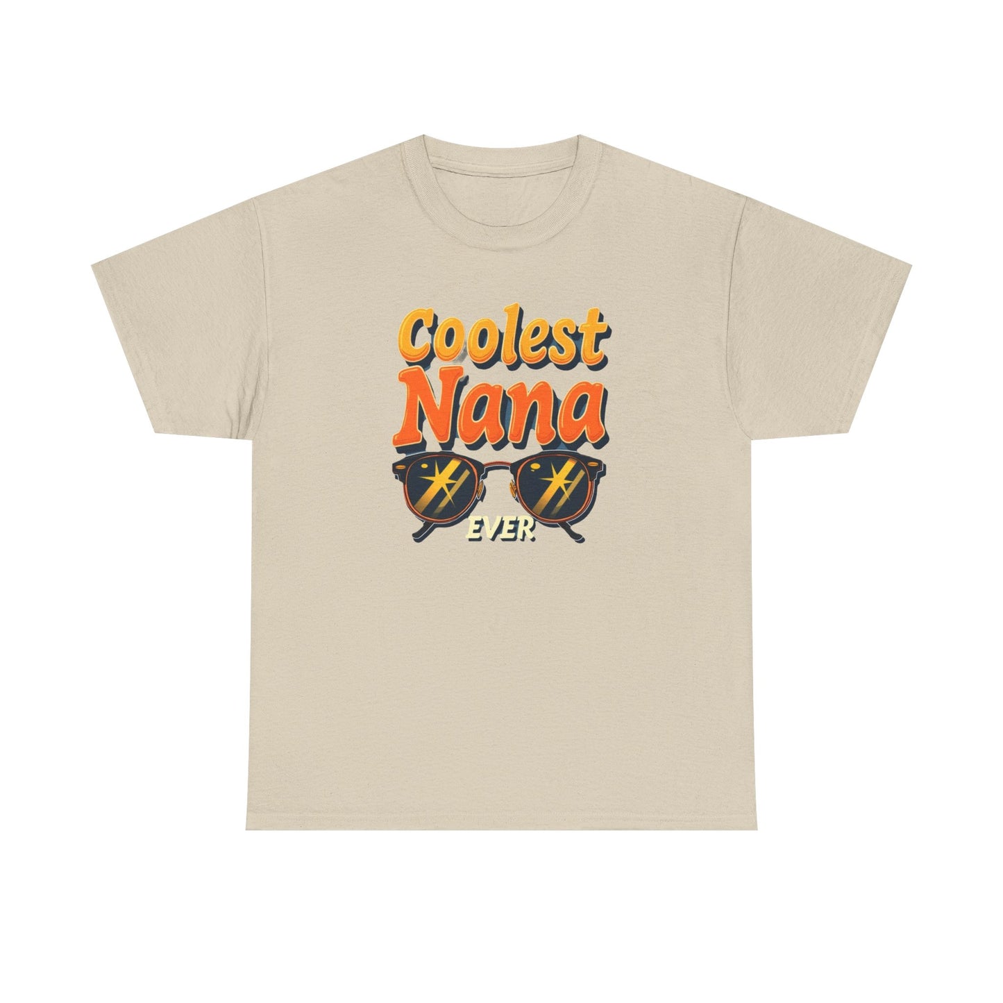 Coolest Nana Ever Unisex Heavy Cotton Tee | Perfect Gift for Grandmothers, Birthday, Mother's Day, Gifts for Her, Family Reunion - Psychonaut Swag