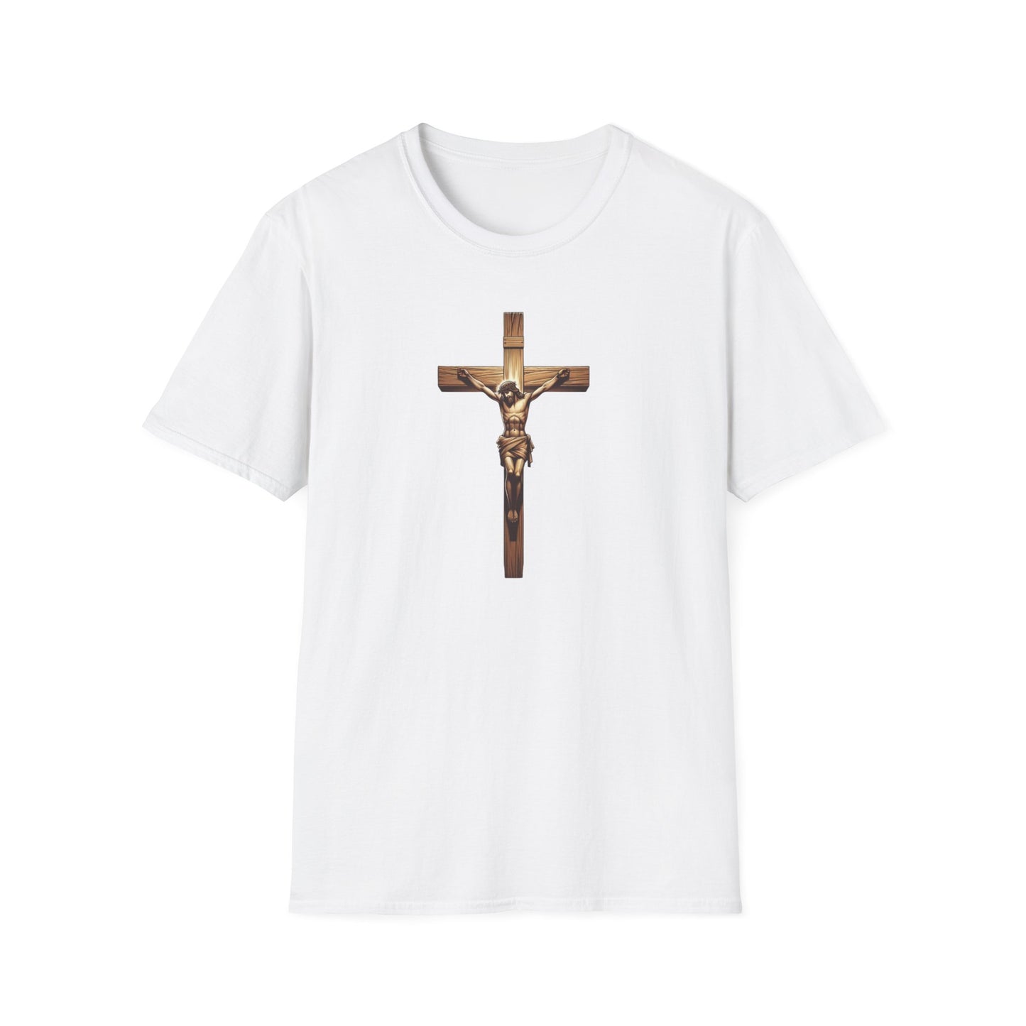 On the Cross, Unisex Softstyle T-Shirt - Psychonaut Swag