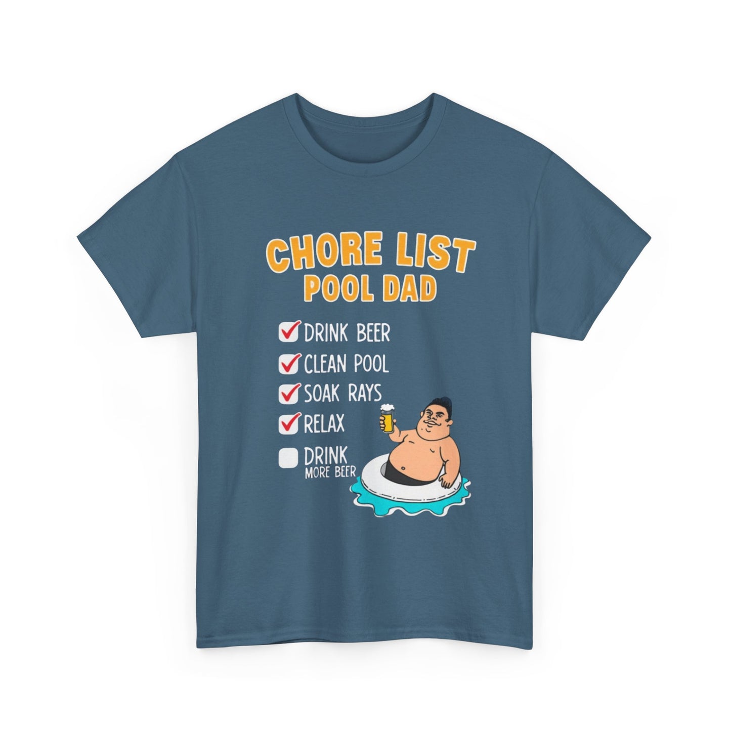 Chore List Pool Dad T-Shirt, Summer BBQ Tee, Father's Day Gift, Relaxation Shirt, Unisex Beachwear - Psychonaut Swag