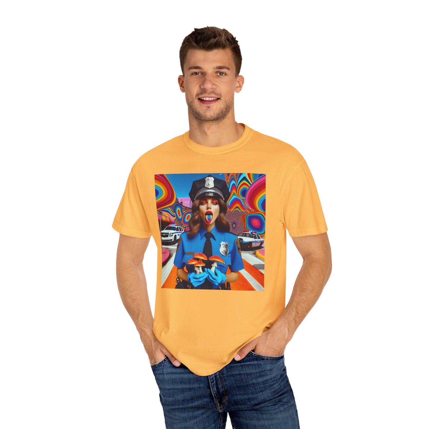 Holding, Unisex Garment-Dyed T-shirt - Psychonaut Swag