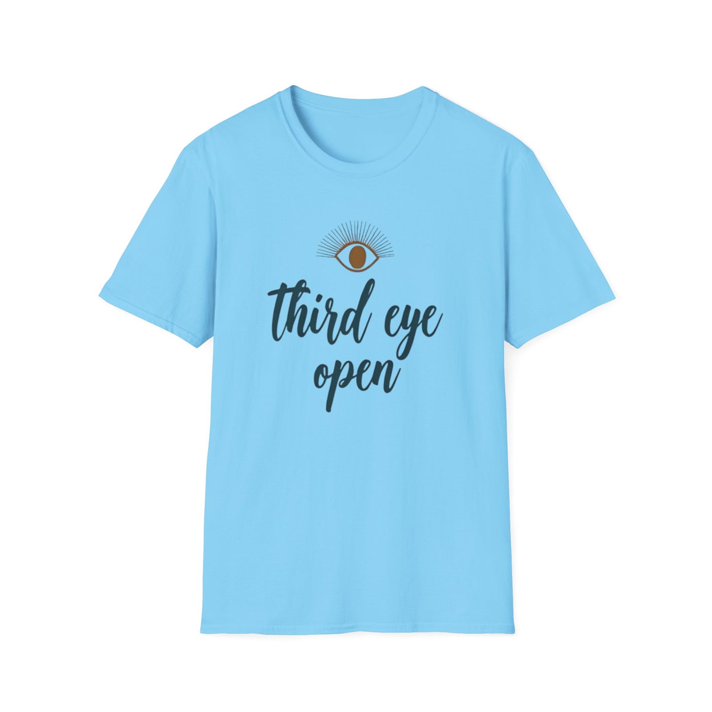 Third Eye insight, Open Unisex Softstyle T-Shirt, Spiritual Gift, Graphic Tee, Meditation Apparel, Casual Wear, Yoga Clothing, Unique T-Shirt - Psychonaut Swag