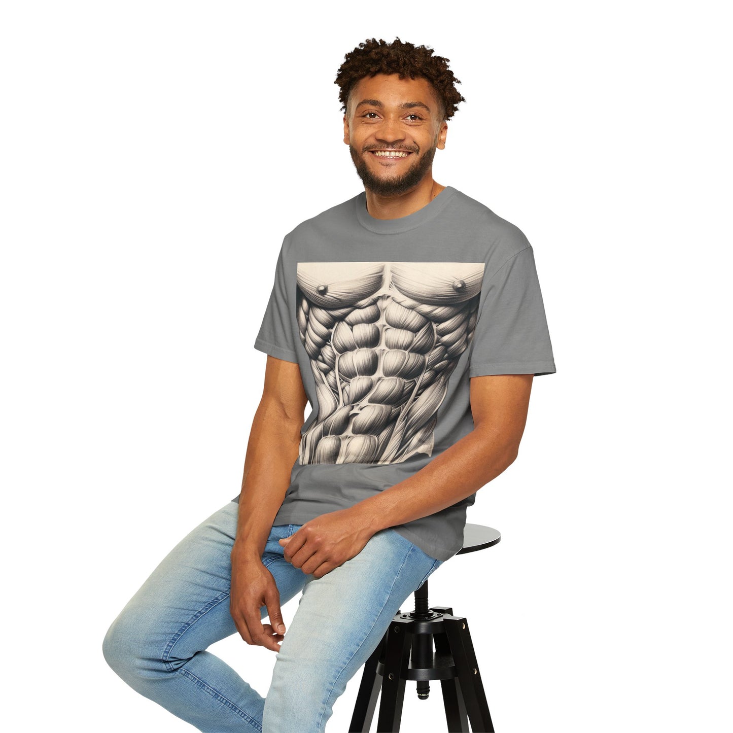 Built different, 12-pack abs, Unisex Garment-Dyed T-shirt - Psychonaut Swag