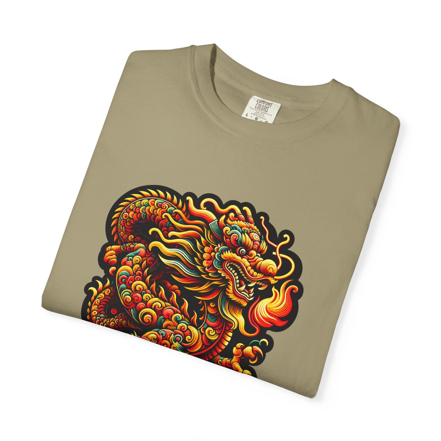 Dragon, Unisex Dragon Graphic T-Shirt - Colorful Garment-Dyed Tee - Psychonaut Swag