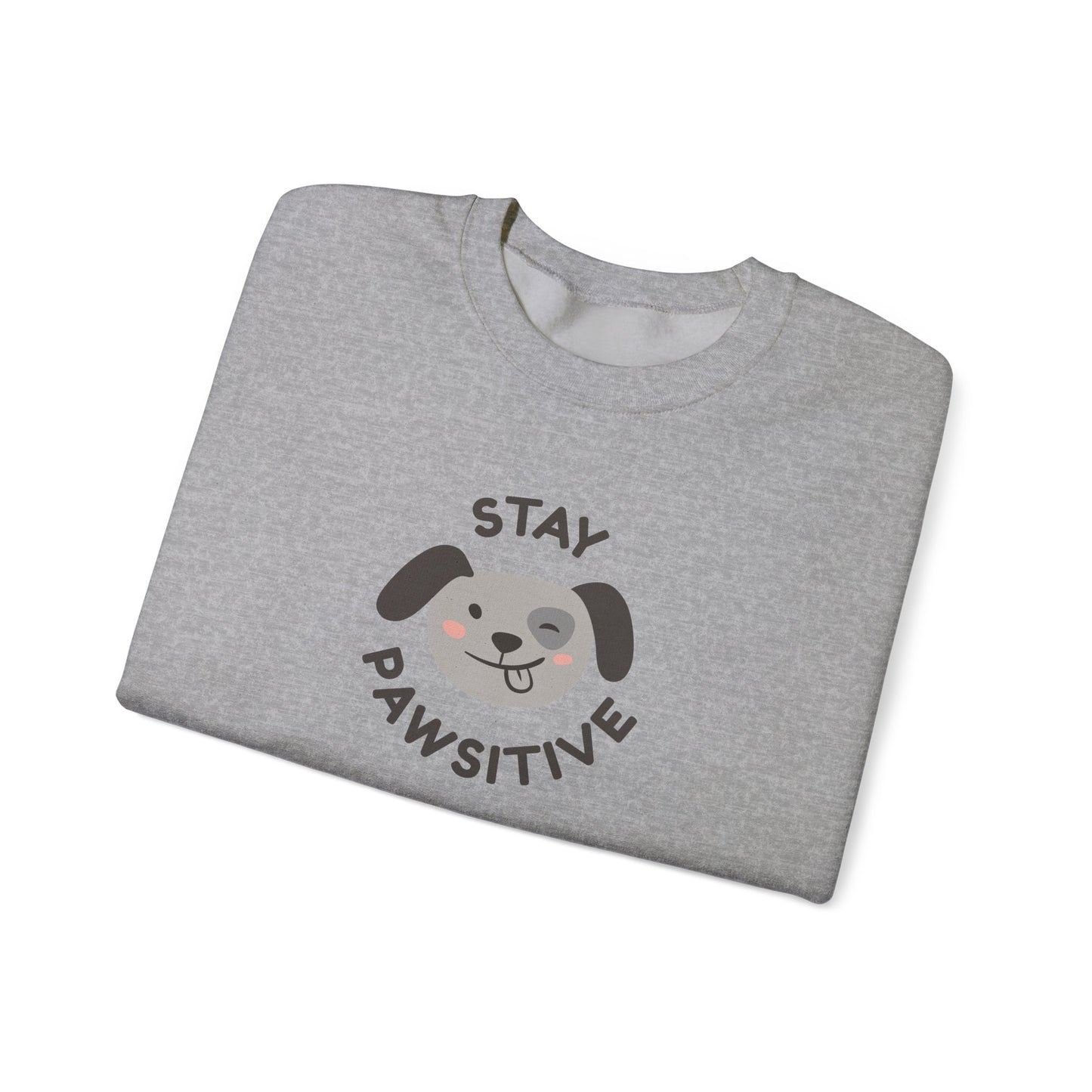 Stay Pawsitive Unisex Heavy Blend™ Crewneck Sweatshirt - Psychonaut Swag