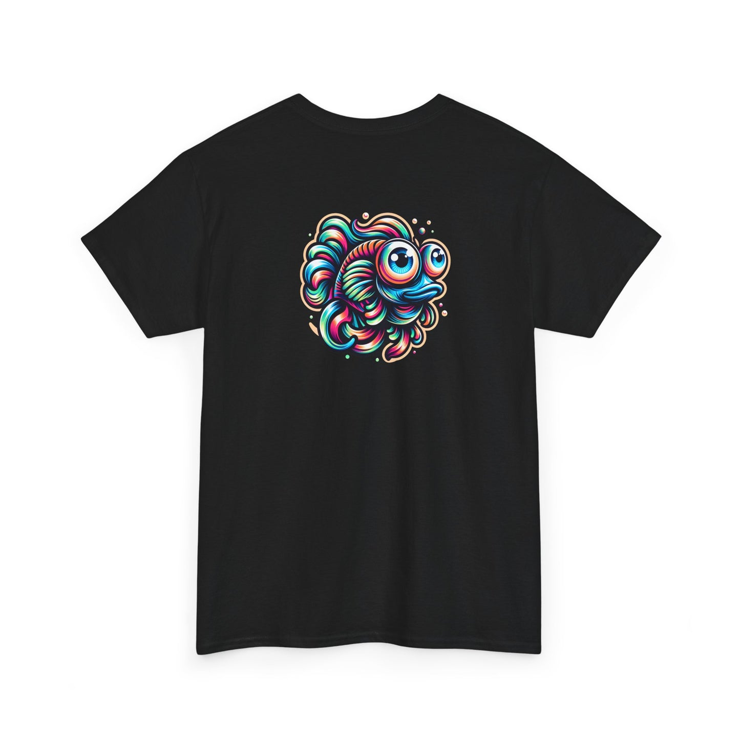 Psychedelic Fish Graphic Unisex Heavy Cotton Tee - Fun & Vibrant Apparel - Psychonaut Swag