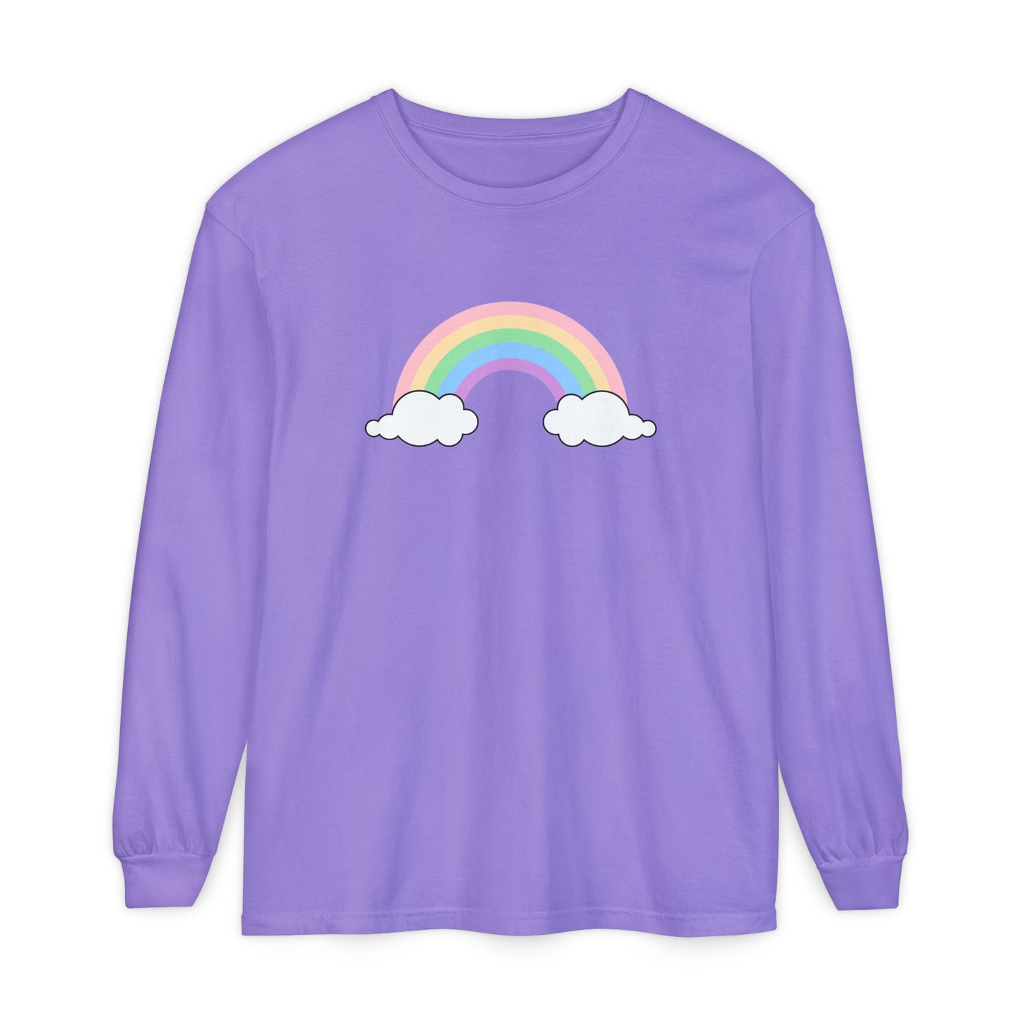 Rainbow, Unisex Garment-dyed Long Sleeve T-Shirt - Psychonaut Swag