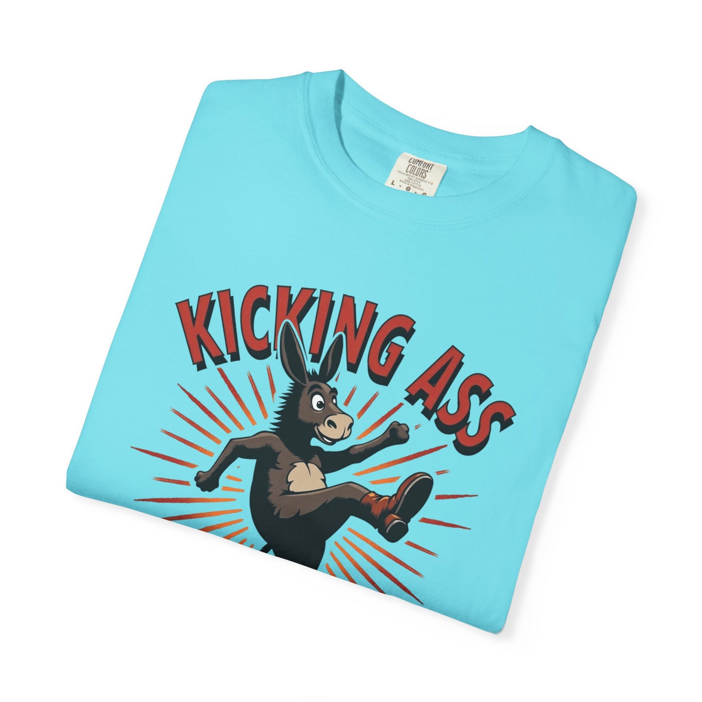 Kicking Donkey, Unisex T-Shirt | Funny Graphic Tee, Casual Wear, Humor Gift, Birthday Surprise, Motivational Apparel - Psychonaut Swag