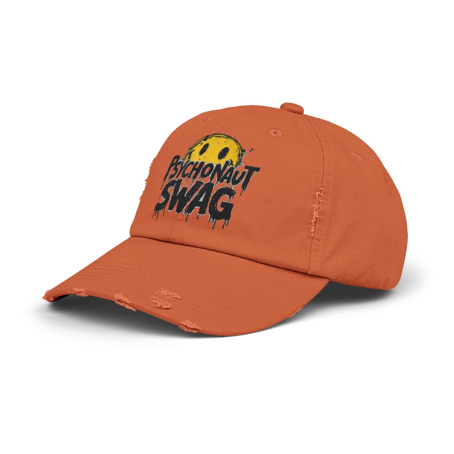 Psycho Unisex Distressed Cap, Cool Casual Hat, Streetwear Accessory, Gift for Trendsetters, Festival Gear, Summer Vibes - Psychonaut Swag