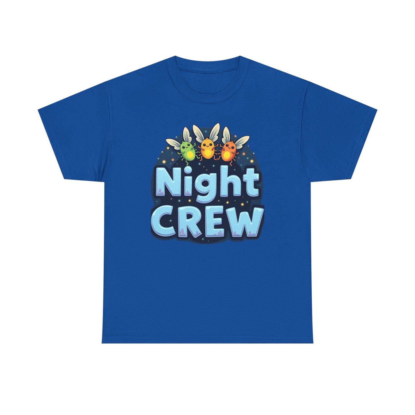 Night Crew Unisex Heavy Cotton Tee, Comfortable Graphic Tee, Great for Parties, Casual Wear, Gift for Friends, Summer Events - Psychonaut Swag