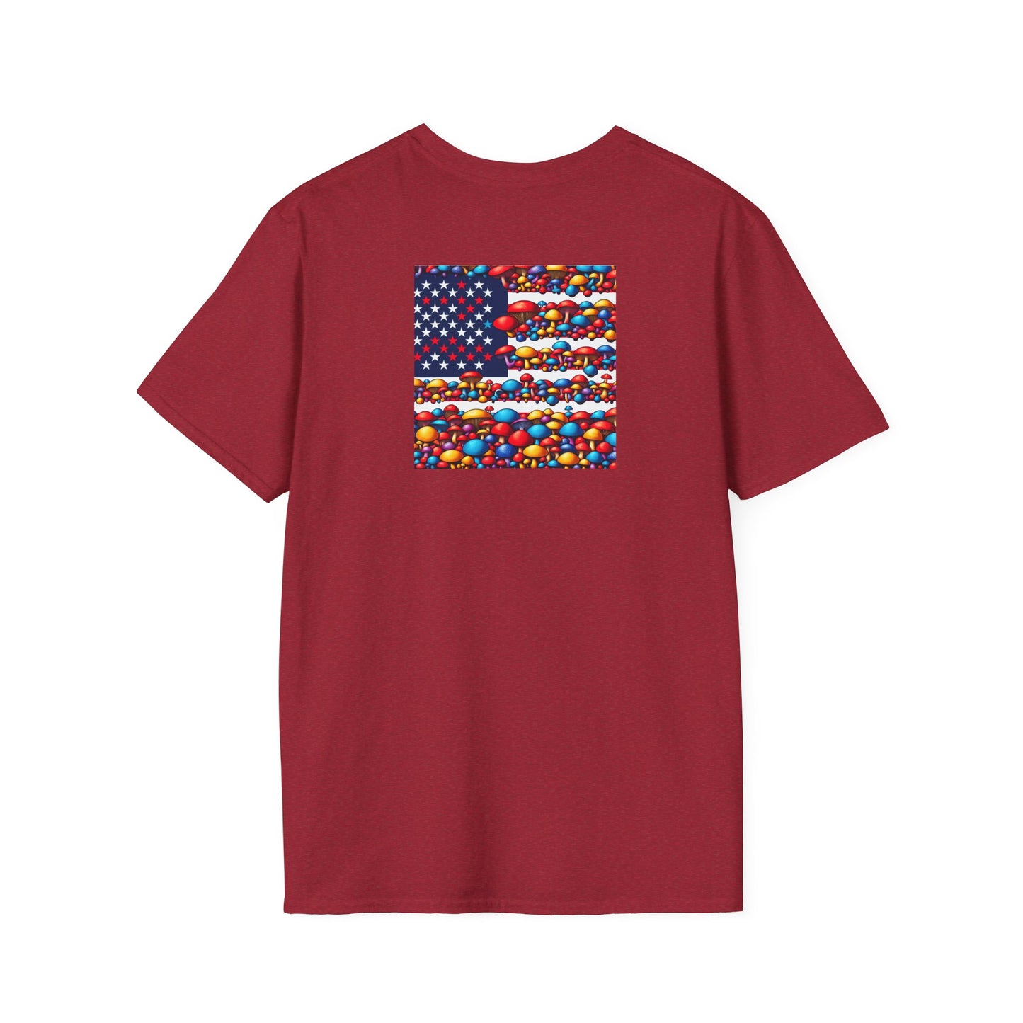 Mushroom flag, Unisex Softstyle T-Shirt - Psychonaut Swag