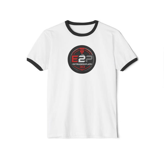 Extruder2Plate 3D Logo Ringer Tee (Extruder2Plate.com)