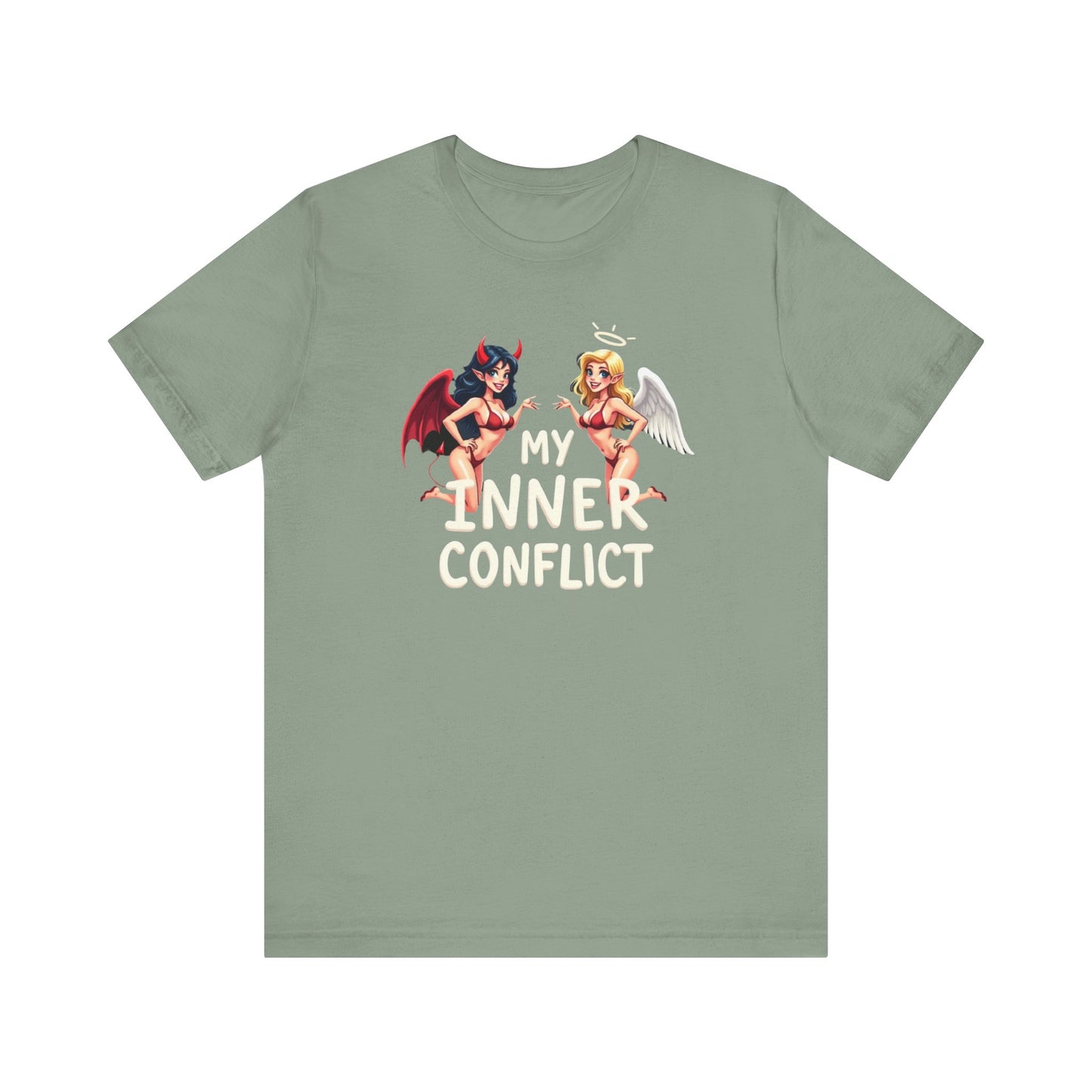 My Inner Conflict, Graphic Tee, Casual Wear, Halloween Gift, Unisex Shirt, Fashion Statement, Unique Style - Psychonaut Swag