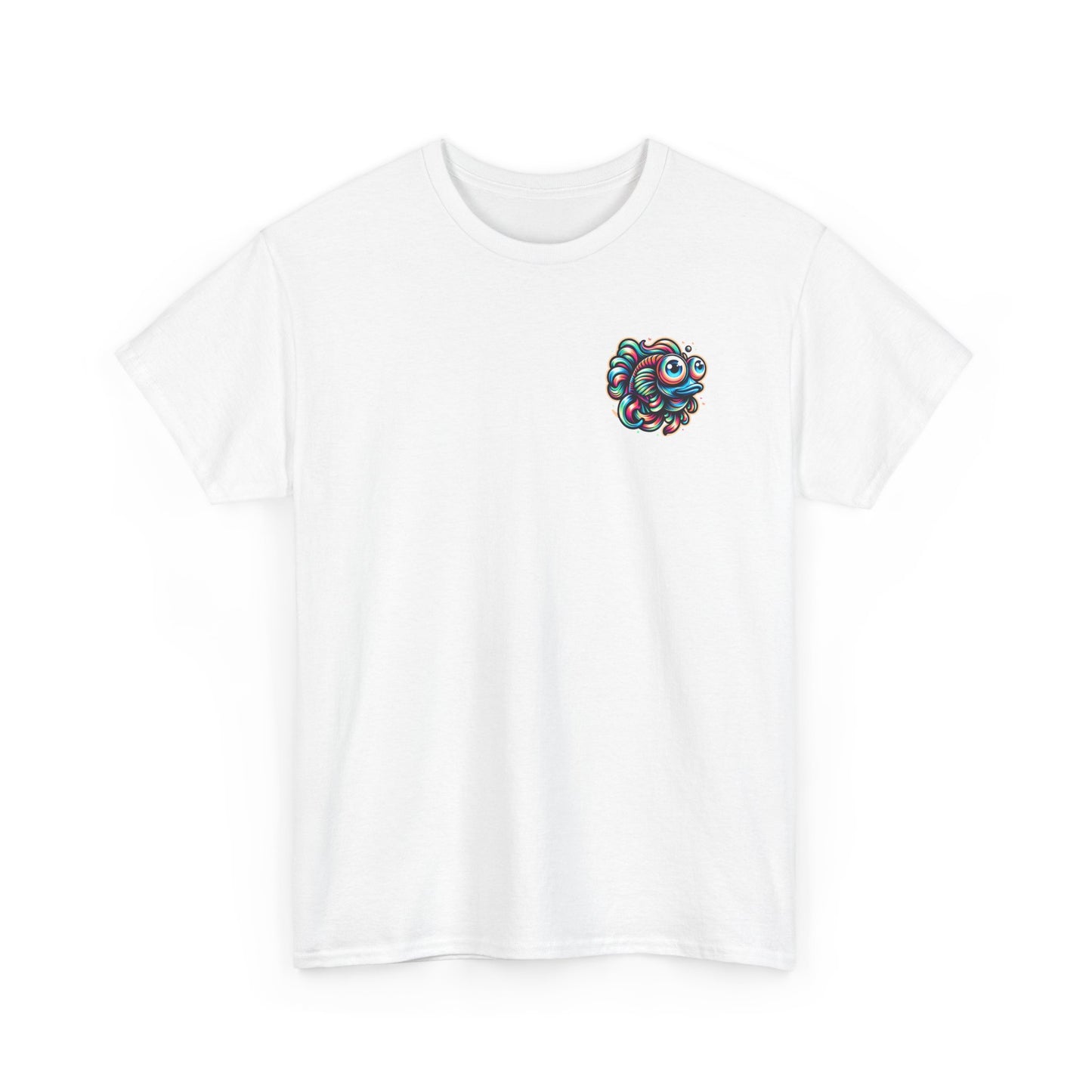 Psychedelic Fish Graphic Unisex Heavy Cotton Tee - Fun & Vibrant Apparel - Psychonaut Swag