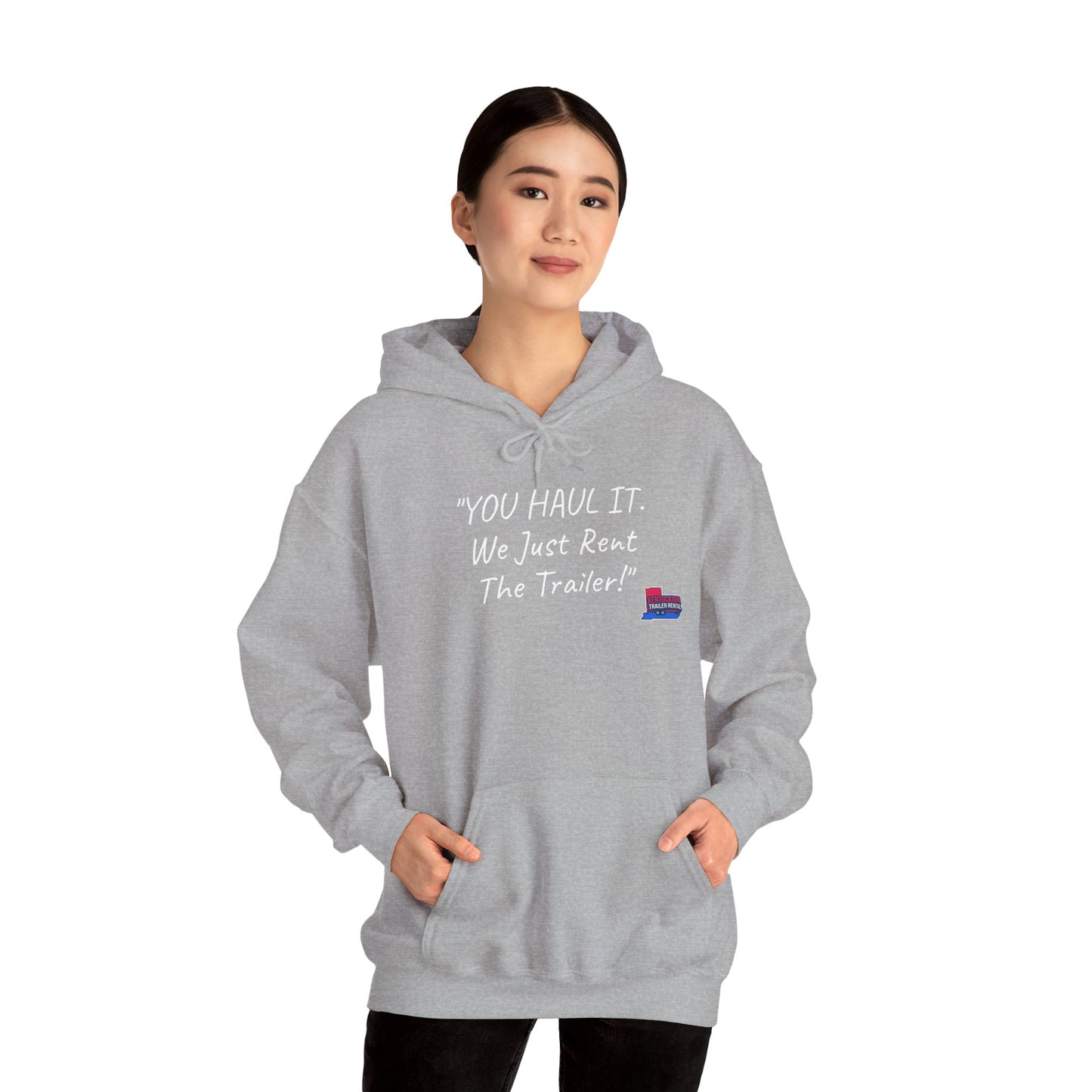 Kentuckiana Small biz swag, Trailer Rental Hoodie for Road Trips, Gifts for Adventure Lovers, Unique Hoodie for Renters, Travel Gear, Funny Sweatshirt