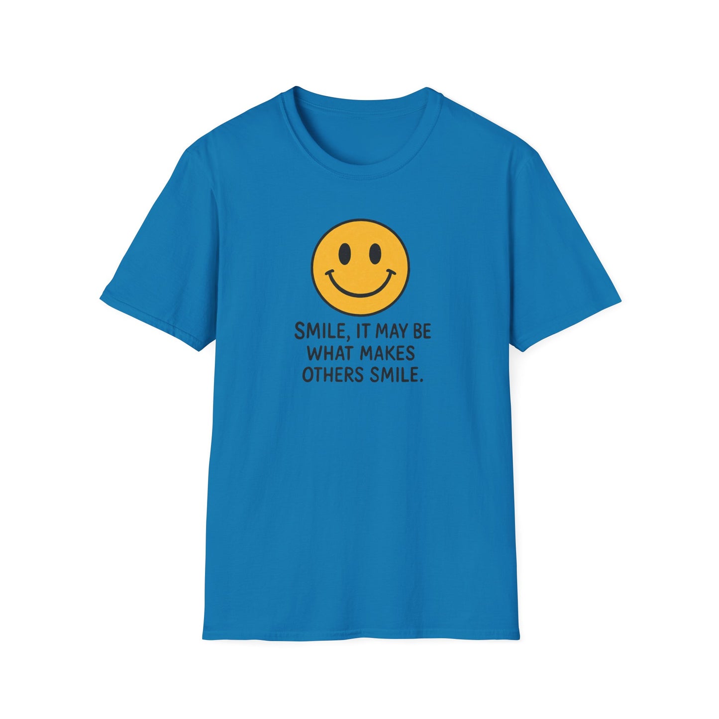 Smile Encouragement T-Shirt, Positive Vibes Tee, Unisex Graphic Shirt, Gift for Friends, Casual Wear, Everyday Comfort - Psychonaut Swag