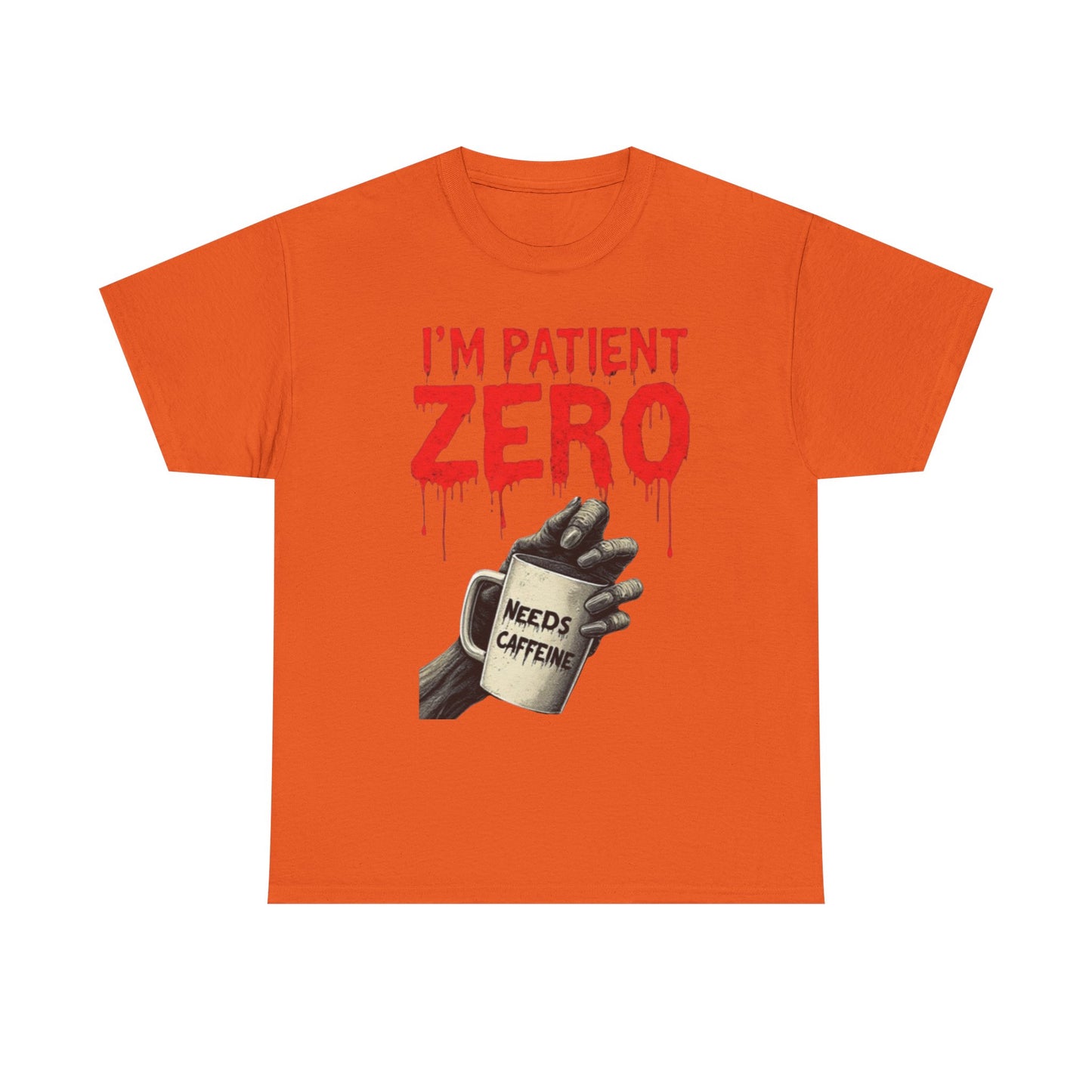 Patient Zero Unisex Heavy Cotton Tee, Horror T-Shirt, Halloween Apparel, Unique Graphic Tee, Casual Wear, Gift for Fans